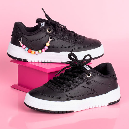 Tênis Menina K360 Estiloso Respitec Preto