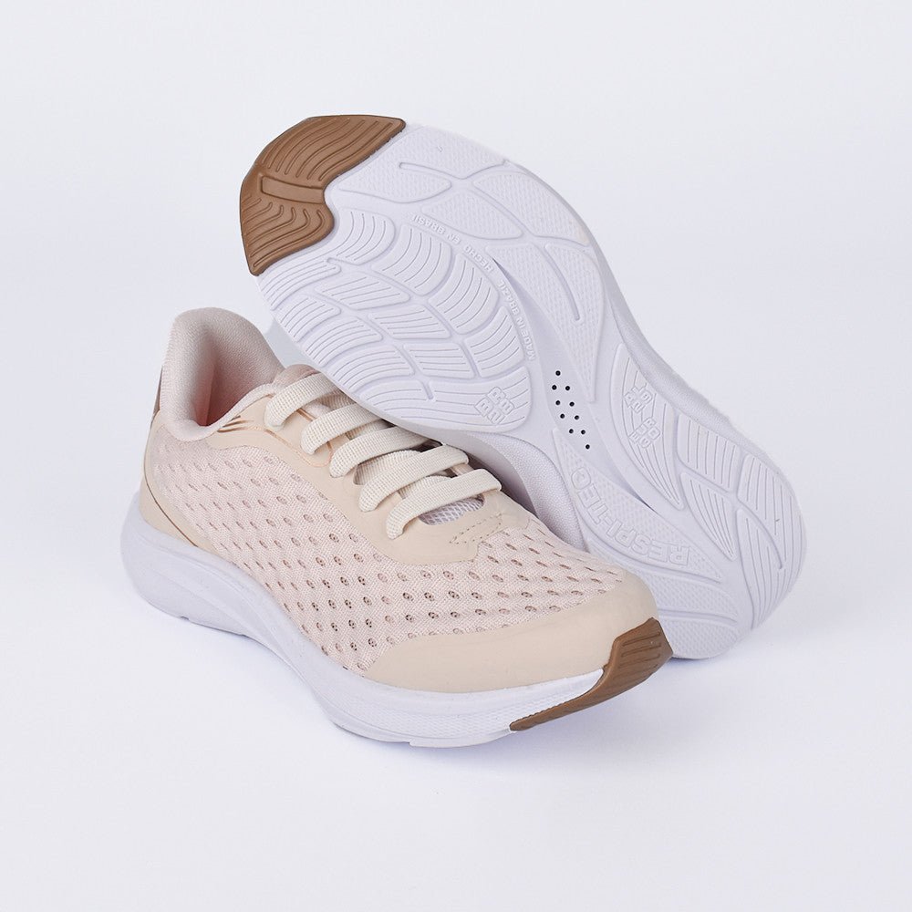 TENIS CASUAL MENINA K360 ENERGY 2 MARFIM/DOURADO - Kidy Calçados - Tênis