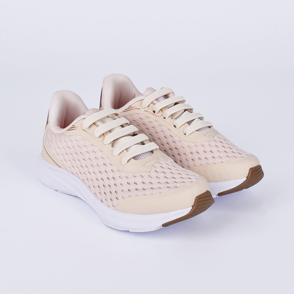 TENIS CASUAL MENINA K360 ENERGY 2 MARFIM/DOURADO - Kidy Calçados - Tênis