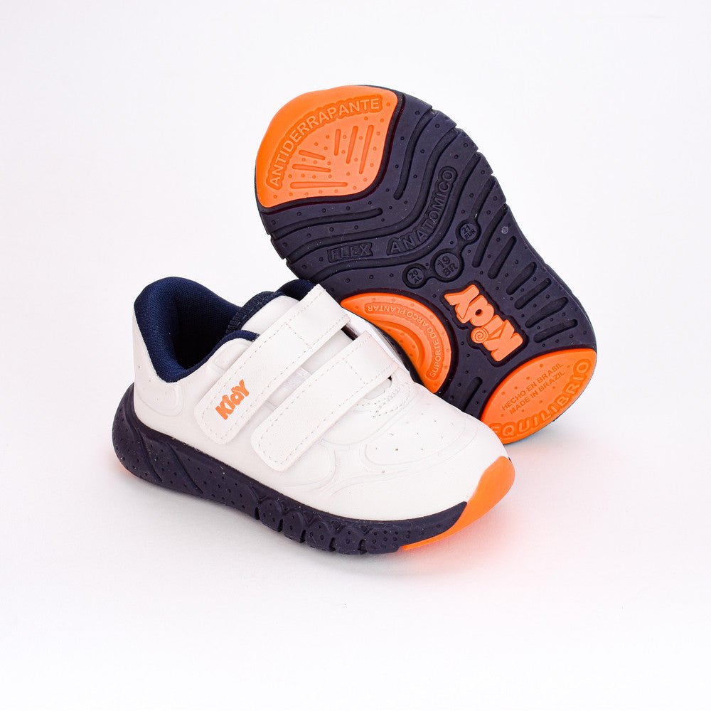 TENIS INFANITL MENINO KIDY EQUILIBRIO BRANCO/MARINHO - Kidy Calçados - Tênis