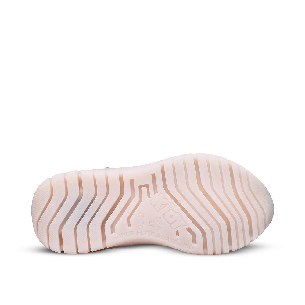 Tênis Infantil Cano Alto Menina Kidy Ultra Flex Ouro Velcro - Kidy Calçados - 