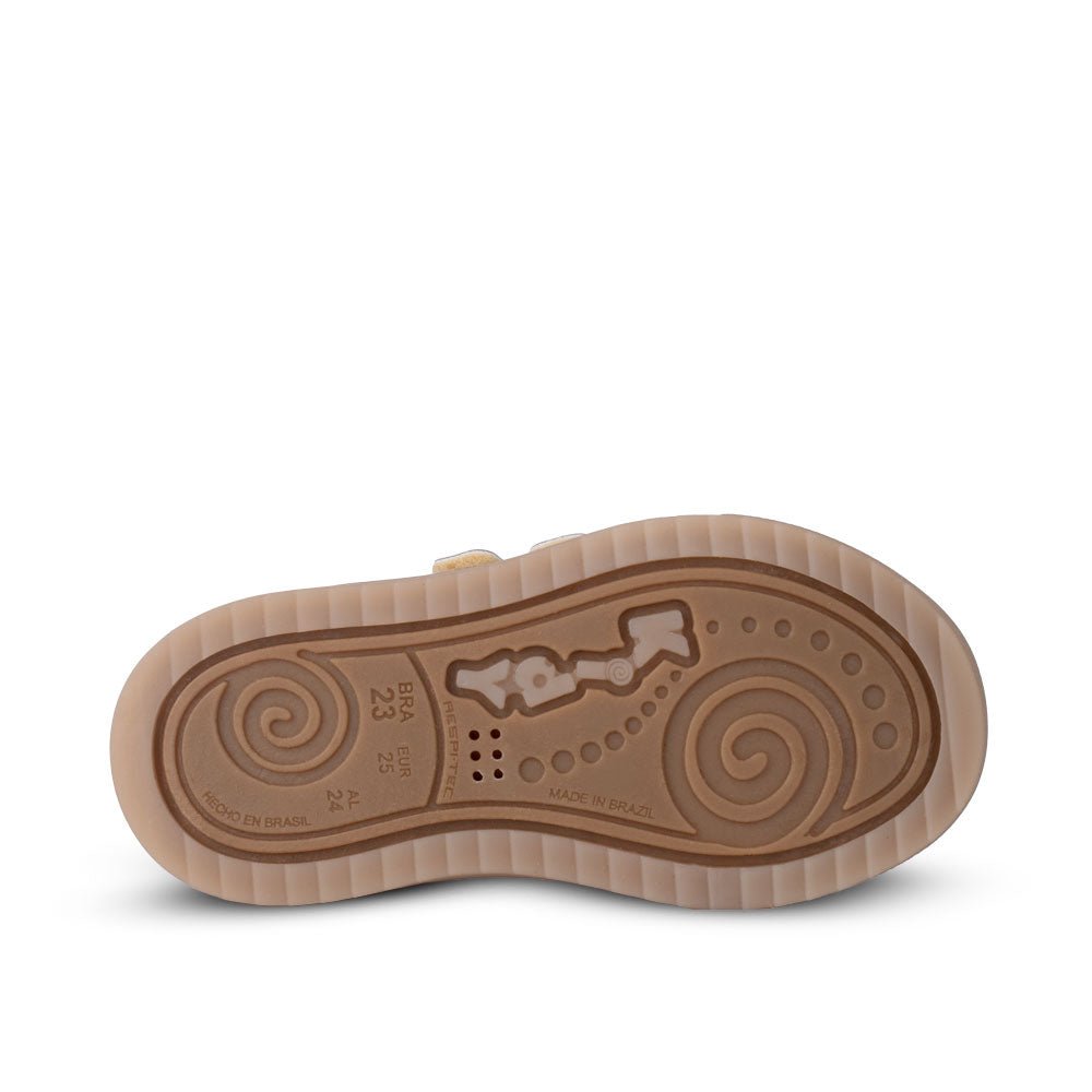 Tênis Infantil Feminino Kidy Happy Ouro Conforto Delicado - Kidy Calçados - 