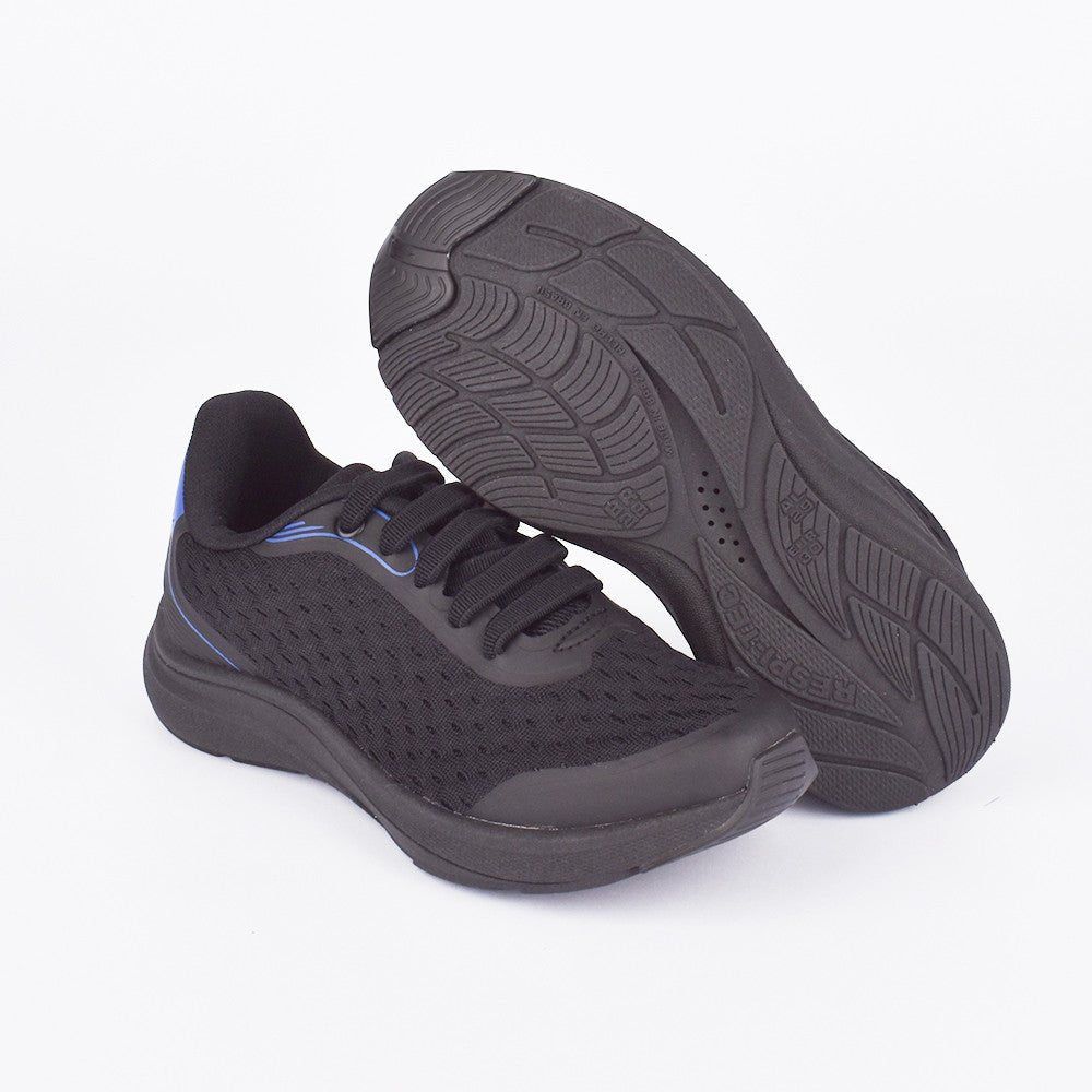 Tênis Infantil K360 2 Esportivo Preto e Azul - Conforto e Amortecimento - Kidy Calçados - Tênis