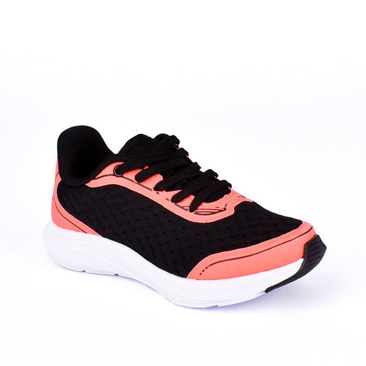 Tênis Infantil K360 2 Esportivo Preto e Coral - Kidy Calçados - Tênis
