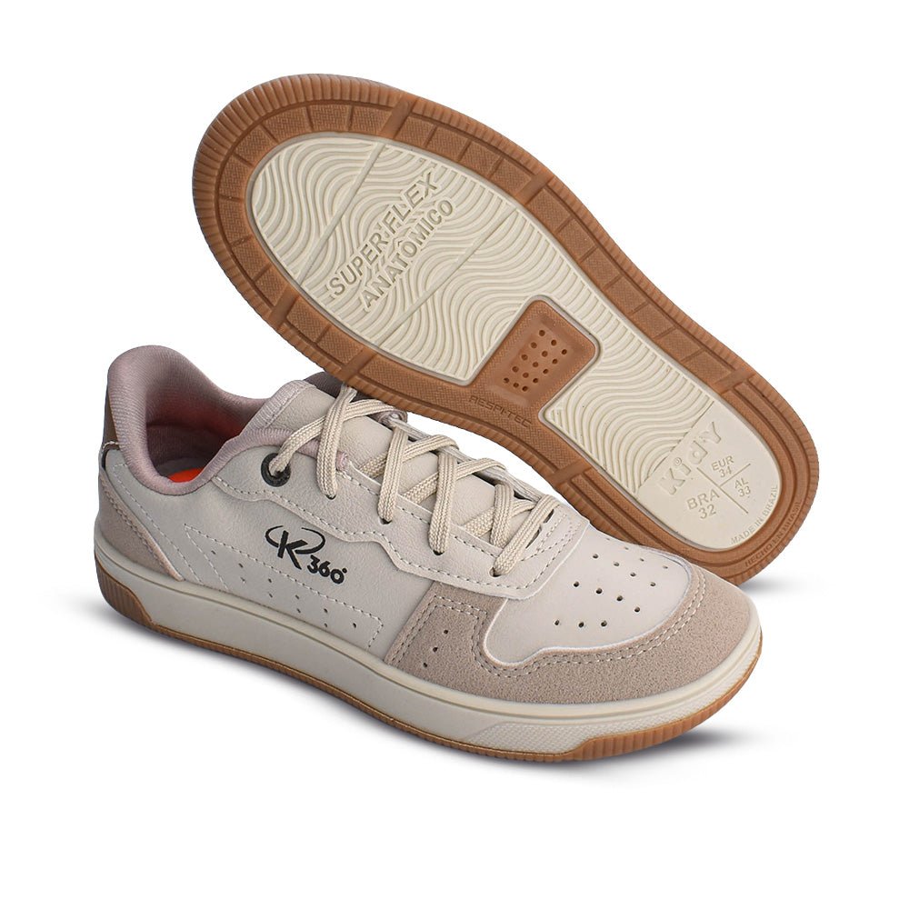Tênis Infantil K360 Casual Conforto Natural Taupe - Kidy Calçados - Tênis Casual