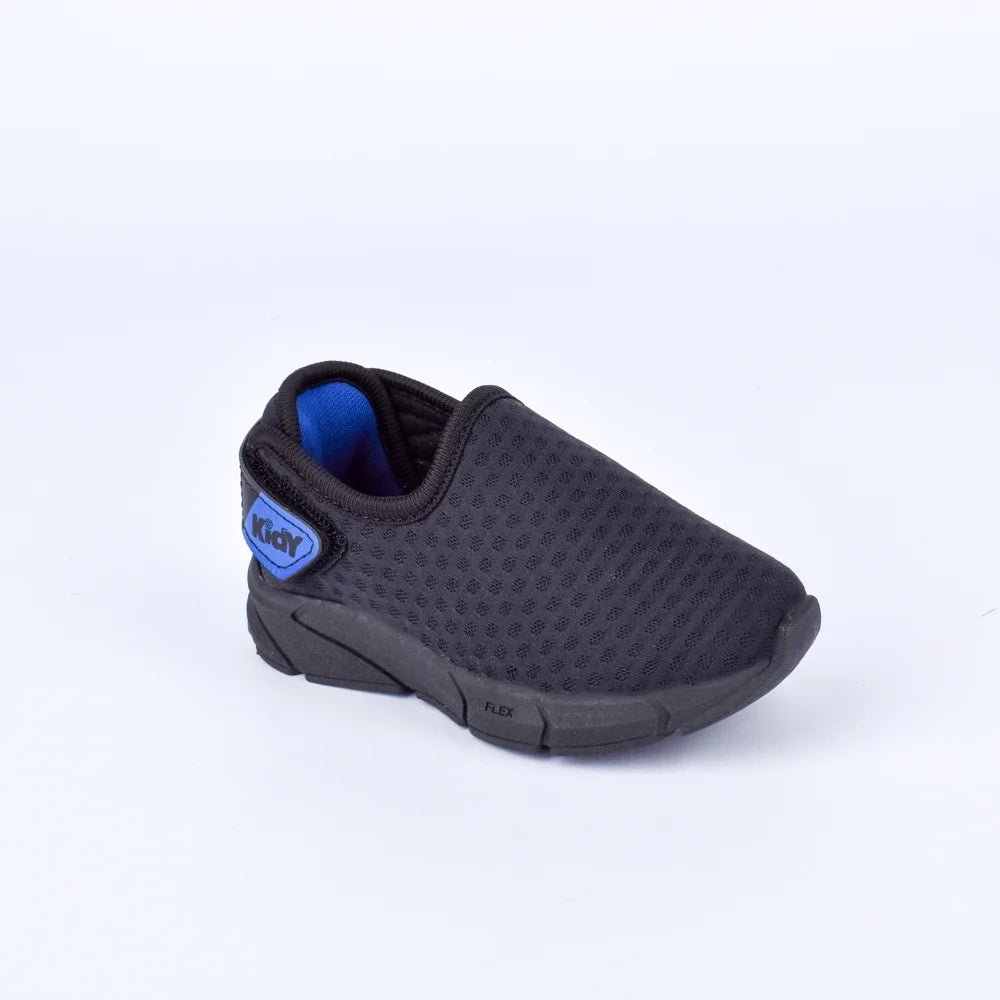 Tênis Infantil Kidy Energy Bebê Calce Fácil Preto e Azul Royal - Kidy Calçados - Tênis