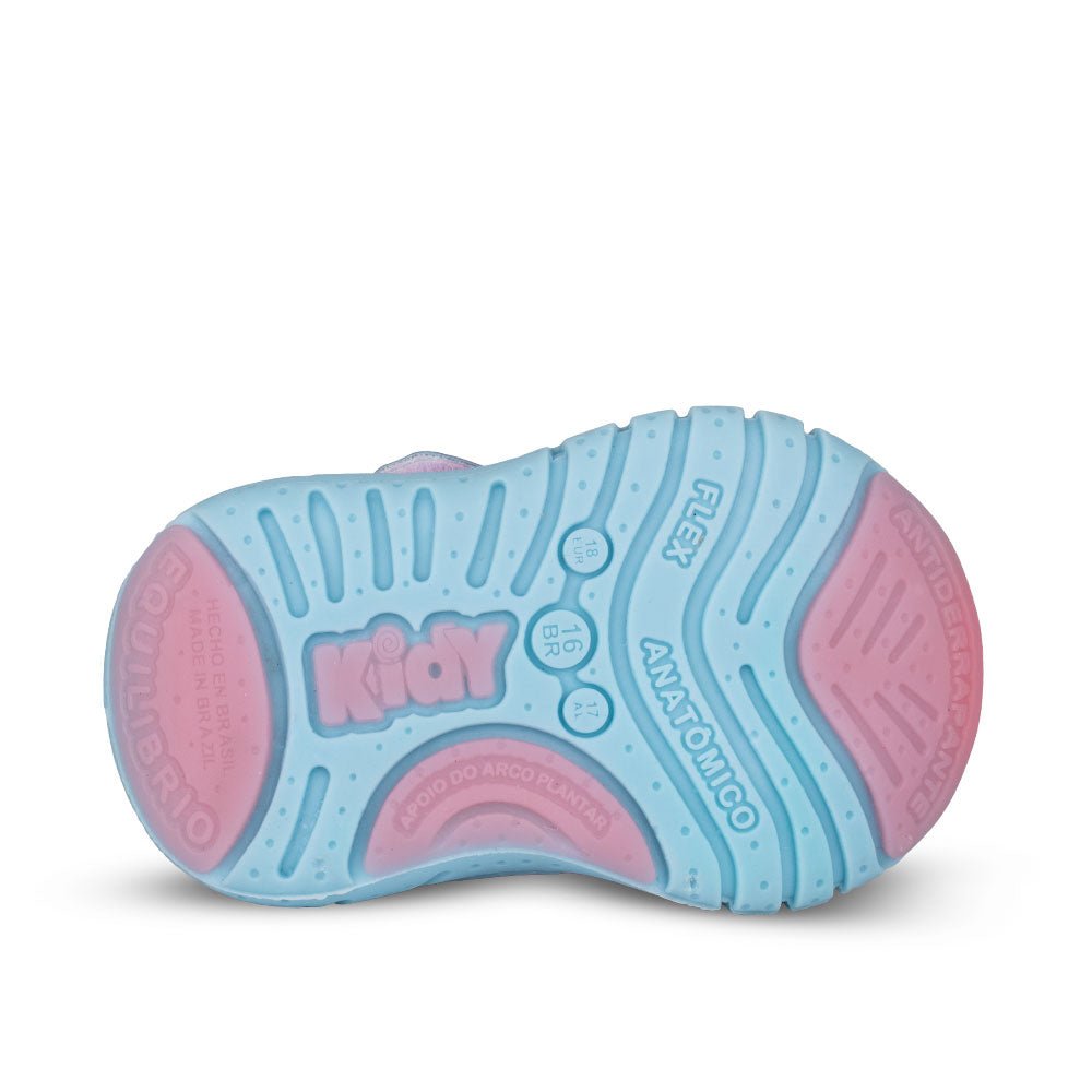Tênis Infantil Kidy Equilíbrio Rosa e Azul Conforto e Segurança - Kidy Calçados - 