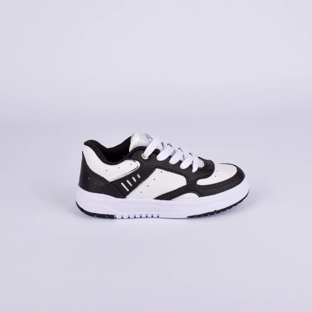 Tênis Infantil Kidy K360 Estilo Streetwear Branco e Preto - Confortável e Moderno - Kidy Calçados - Tênis