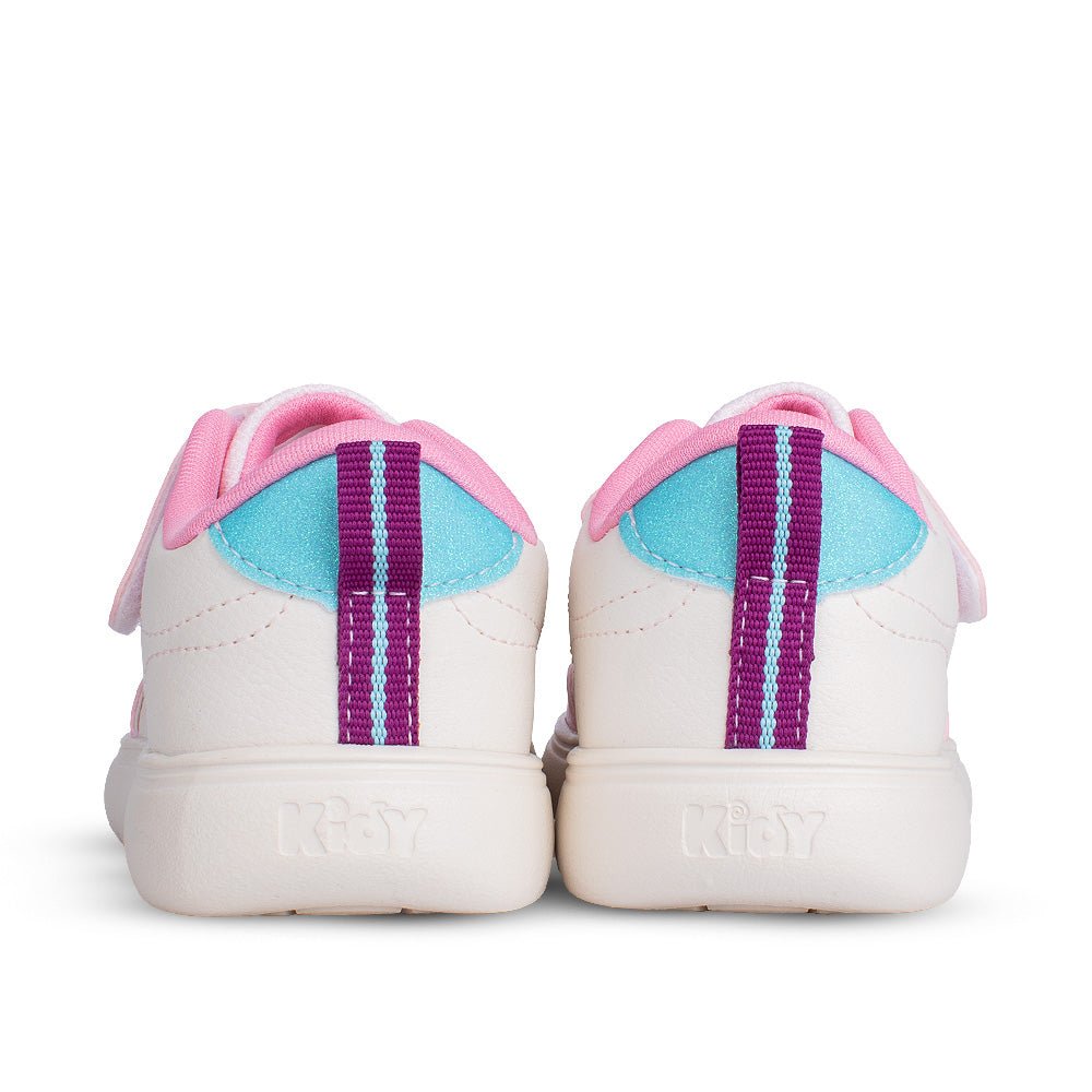 Tênis Infantil Kidy Soft Off White e Rosa Casual Leve Macio - Kidy Calçados - 