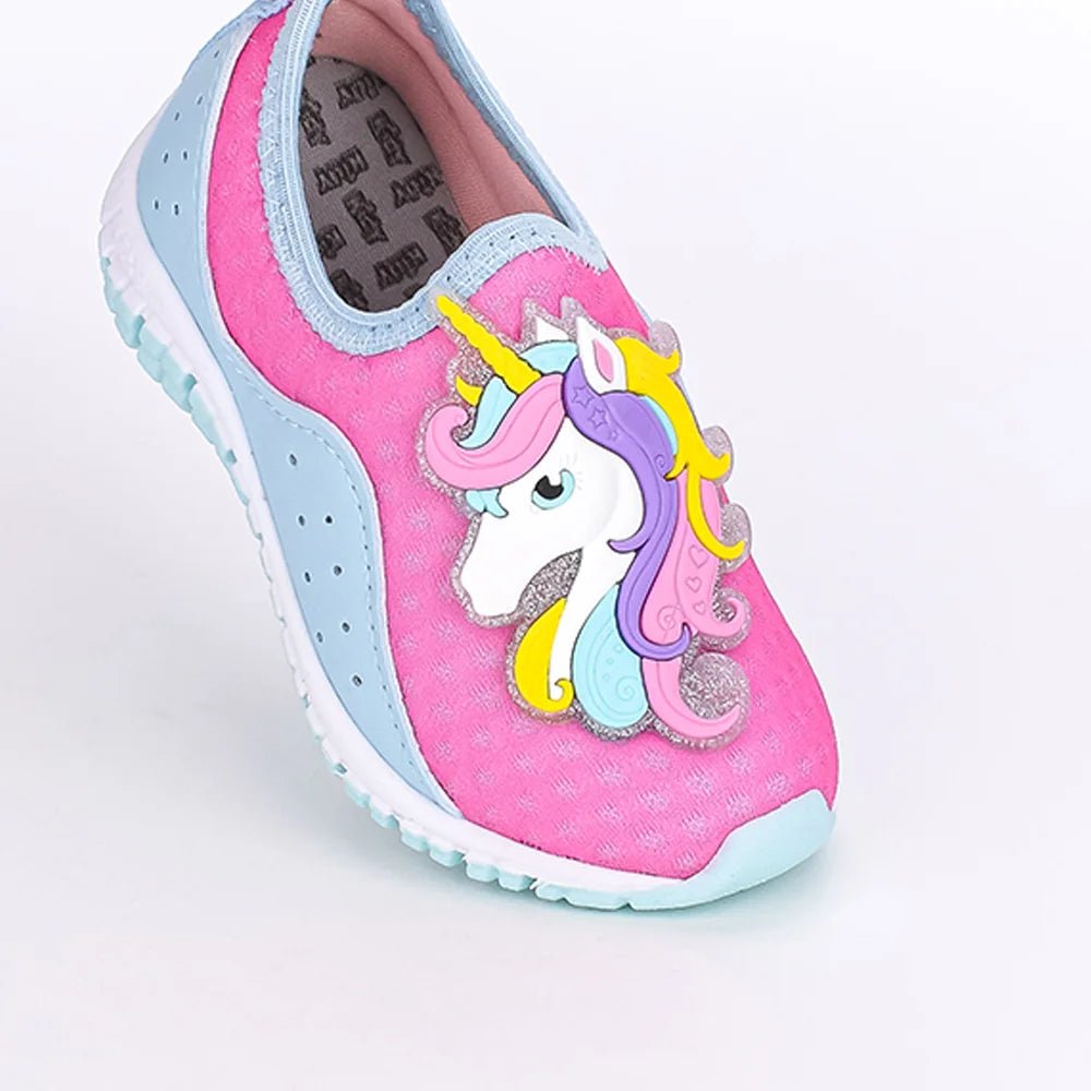 TÊNIS INFANTIL MENINA CALCE FÁCIL KIDY FLEX ROSA/AZUL - Kidy Calçados - Tênis