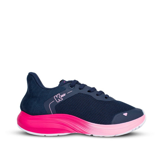 Tênis Infantil Menina K - 360 Kidy Super Leve Marinho Pink e Rosa Sola EVA e Cadarço - Kidy Calçados - 