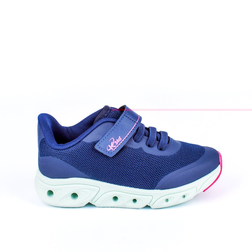 Tênis Infantil Menina K360 Energy Impulso Azul Marinho e Pink - Kidy Calçados - Tênis