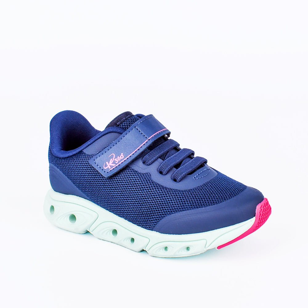 Tênis Infantil Menina K360 Energy Impulso Azul Marinho e Pink - Kidy Calçados - Tênis