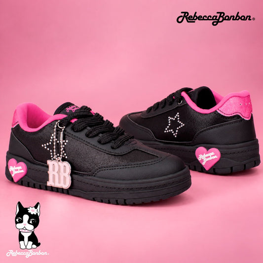 Tênis Infantil Menina K360 Estilo Respitec Rebecca Bonbon Preto - Kidy Calçados -