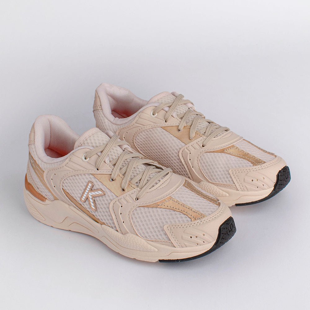 Tênis Infantil Menina K360 Kidy Retro Casual Marfim e Ouro - Kidy Calçados - 