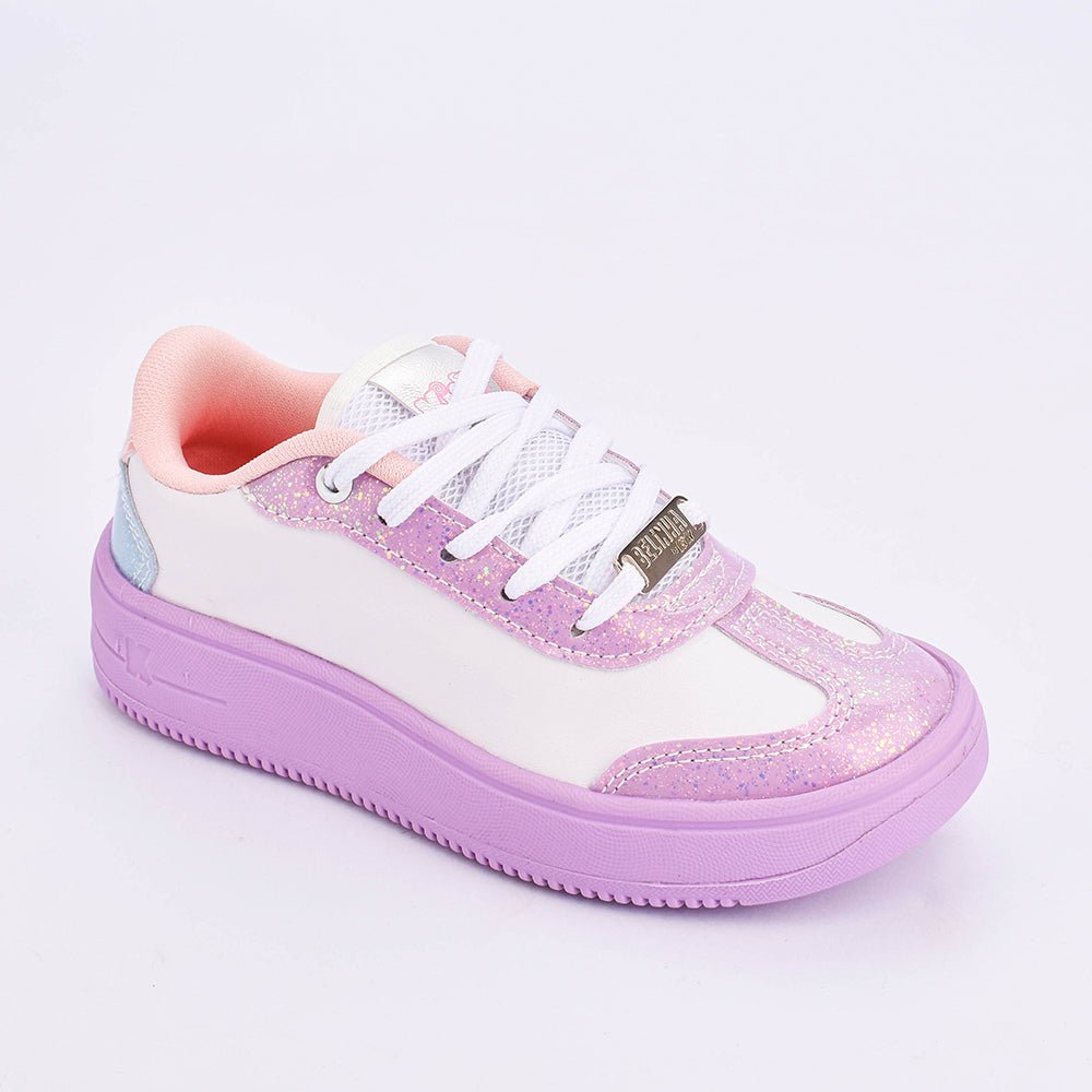 TENIS INFANTIL MENINA K360 NOVA YORK BRANCO/LILAS - Kidy Calçados - Tênis