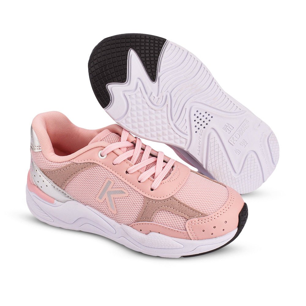 TENIS INFANTIL MENINA K360 RETRO NUDE/PRATA - Kidy Calçados - Tênis