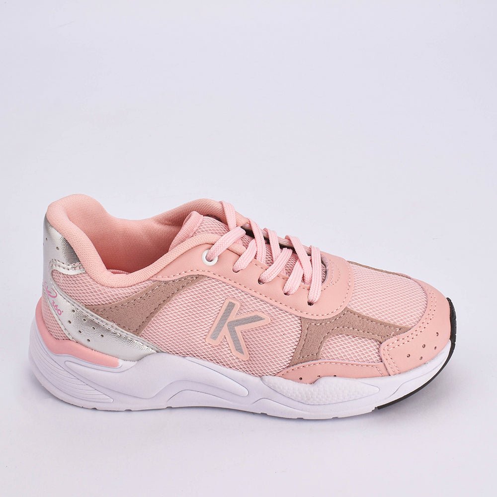 TENIS INFANTIL MENINA K360 RETRO NUDE/PRATA - Kidy Calçados - Tênis
