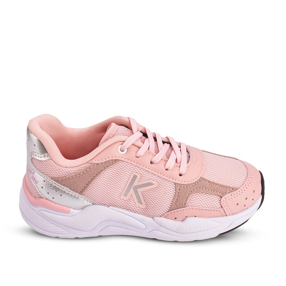 TENIS INFANTIL MENINA K360 RETRO NUDE/PRATA - Kidy Calçados - Tênis