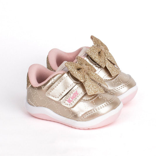 Tênis Infantil Menina Kidy Baby Equilibrio Dourado Conforto e Estilo - Kidy Calçados - Tênis