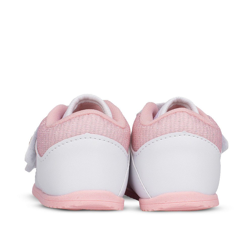 Tênis Infantil Menina Kidy Bebê Casual Branco e Rosa Delicado - Kidy Calçados - 