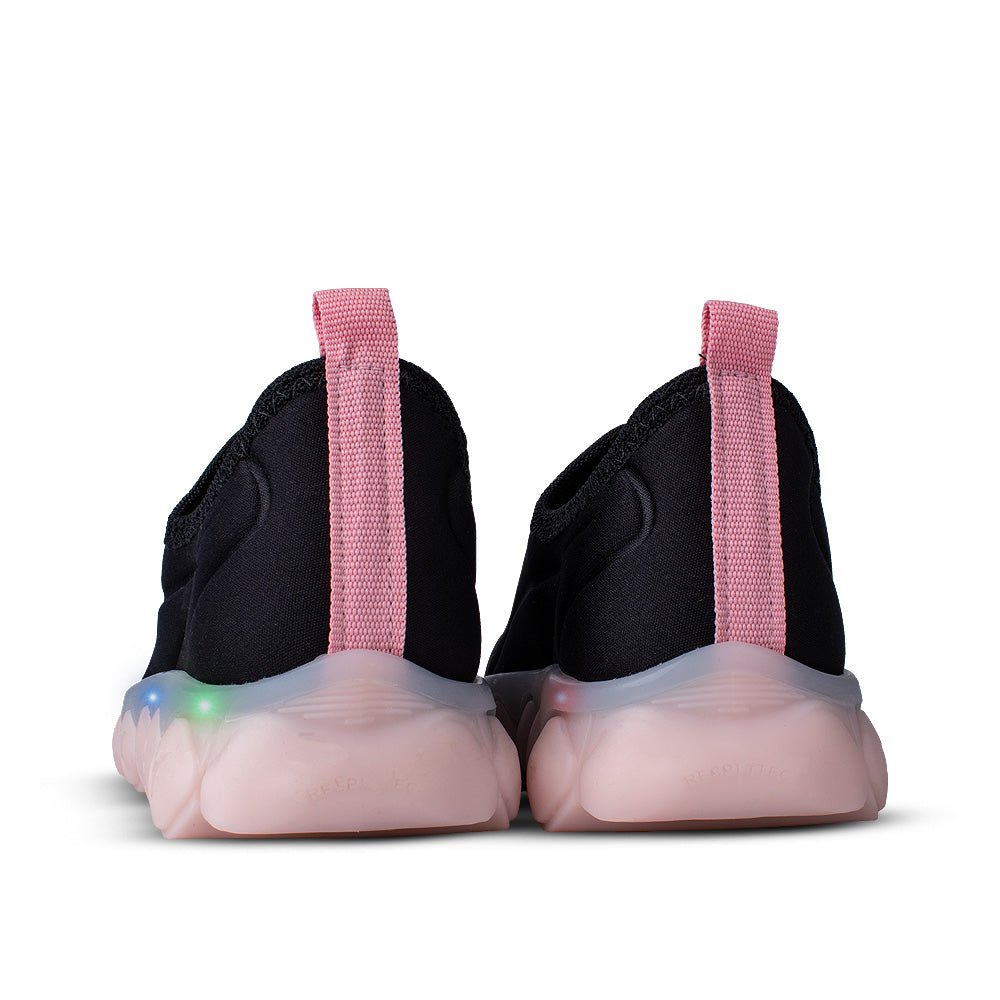 Tênis infantil Menina Kidy Brinca Flex Preto Luz E Led - Kidy Calçados -