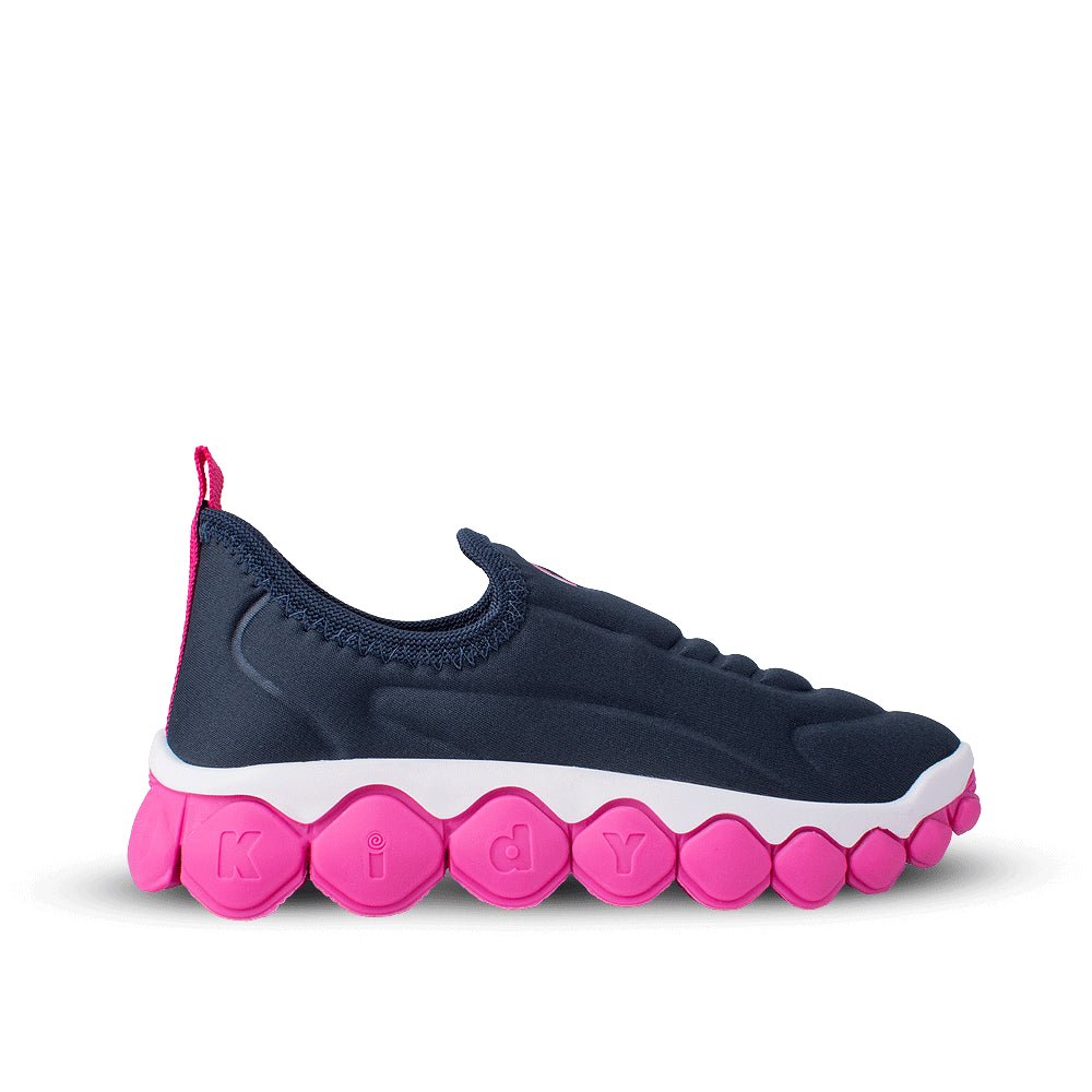 Tênis Infantil Menina Kidy Brinca Flex Ultra Flexível Azul Marinho e Pink - Kidy Calçados - 