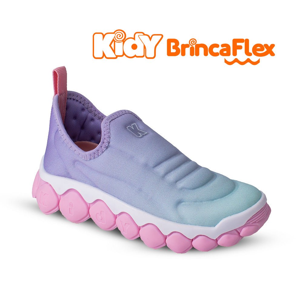 Tênis Infantil Menina Kidy Brinca Flex Ultra Flexível Lilás e Rosa - Kidy Calçados - 