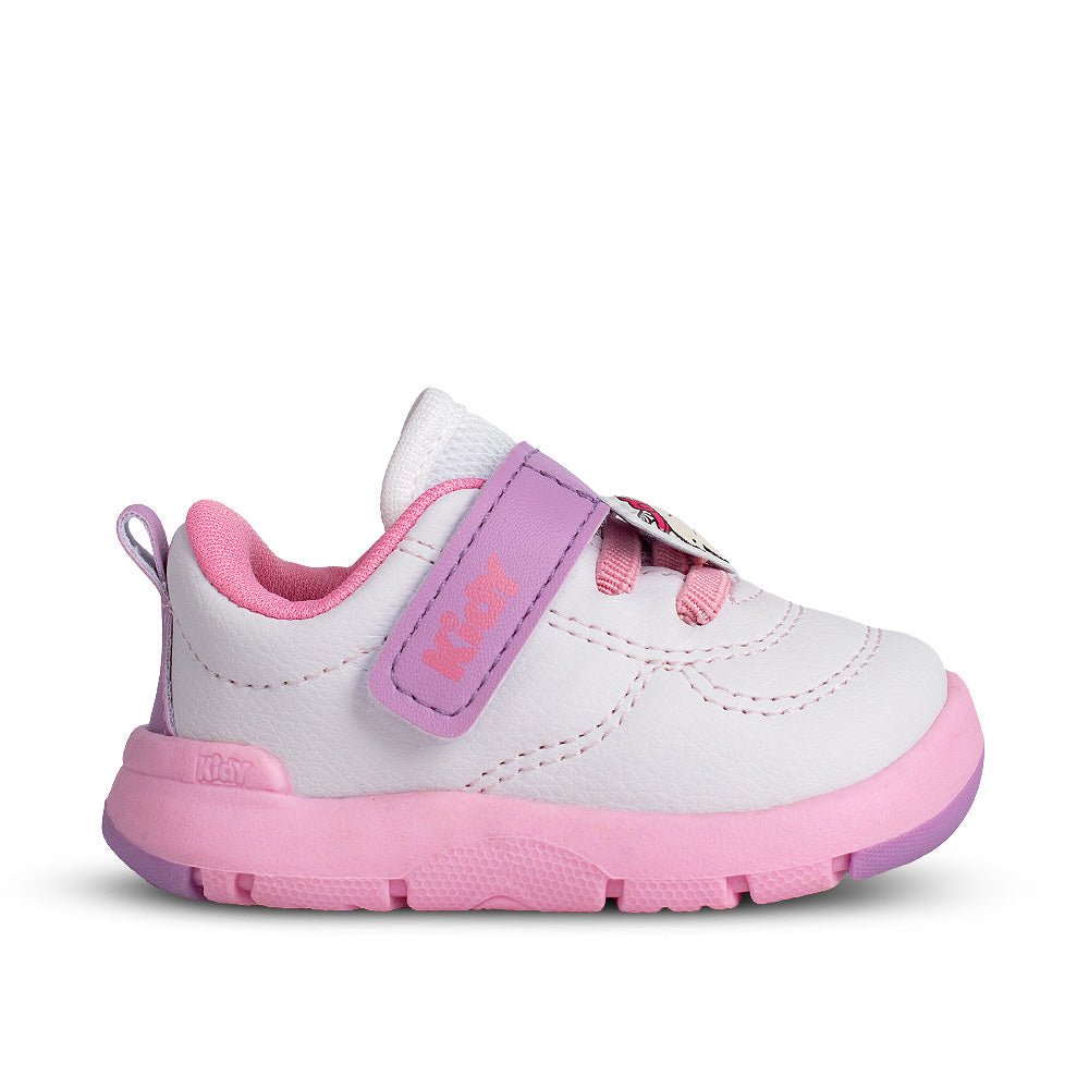 Tênis Infantil Menina Kidy Casual Branco/Rosa Velcro e Unicórnio - Kidy Calçados -