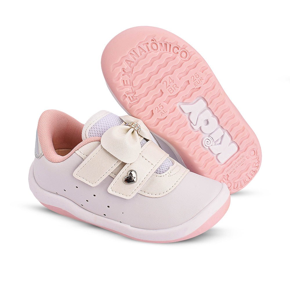 Tênis Infantil Menina Kidy Colors Equilíbrio Branco Baby - Kidy Calçados -