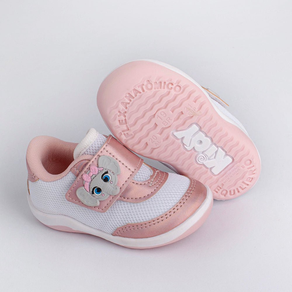 TÊNIS INFANTIL MENINA KIDY COLORS EQUILIBRIO BRANCO/NUDE - Kidy Calçados - Tênis