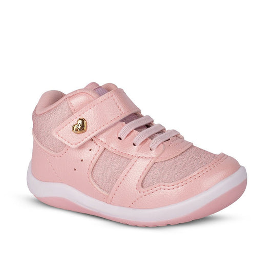 Tênis Infantil Menina Kidy Colors Equilíbrio Nude Primeiros Passos Velcro e Elástico - Kidy Calçados - 