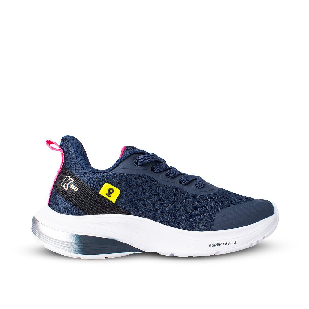 Tênis Infantil Menina Kidy Com Chip Localizador Super Leve MARINHO/PINK NEON Segurança - Kidy Calçados - Tênis