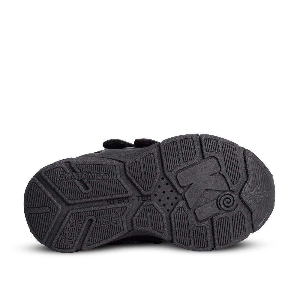 Tênis infantil Menina Kidy Energy Baby Preto Velcro Duplo - Kidy Calçados - Tênis