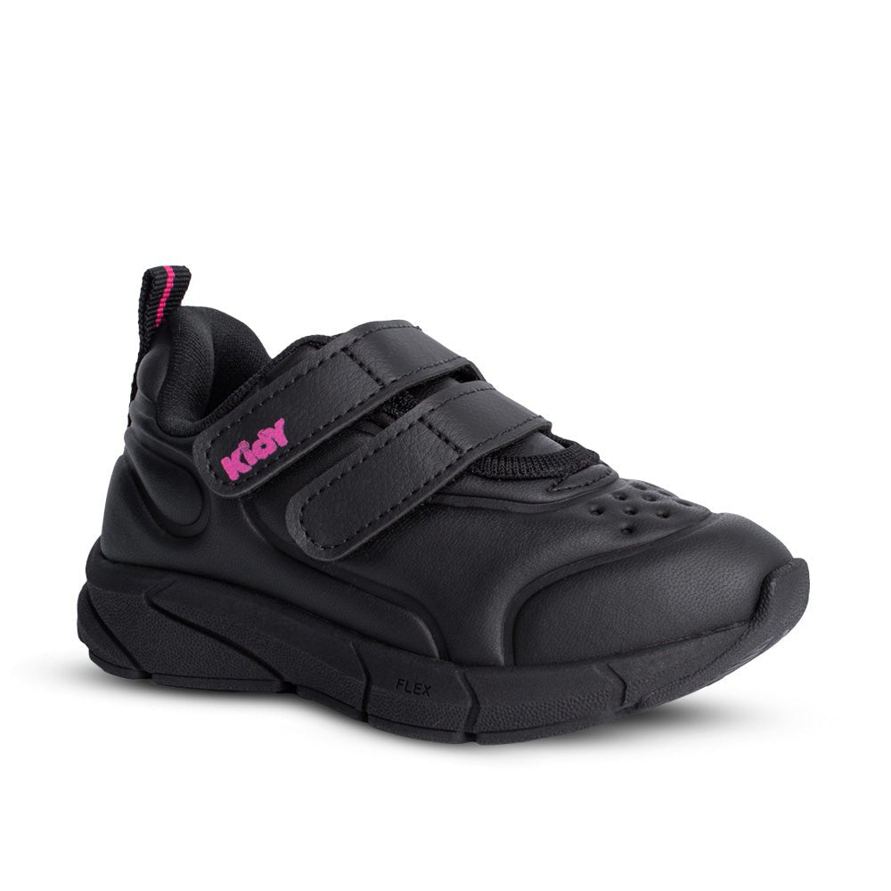 Tênis infantil Menina Kidy Energy Baby Preto Velcro Duplo - Kidy Calçados - Tênis