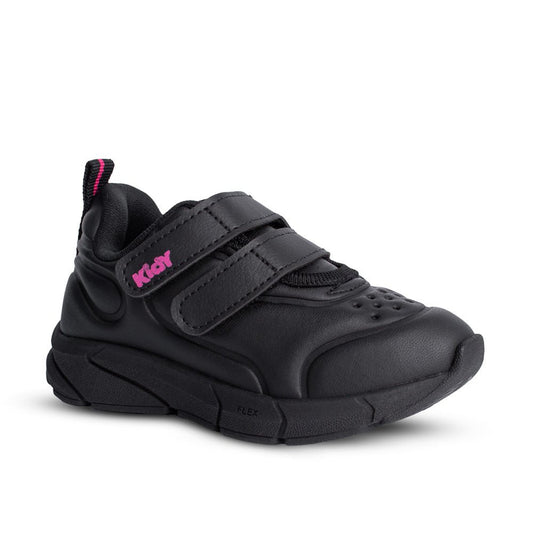 Tênis infantil Menina Kidy Energy Baby Preto Velcro Duplo - Kidy Calçados - Tênis