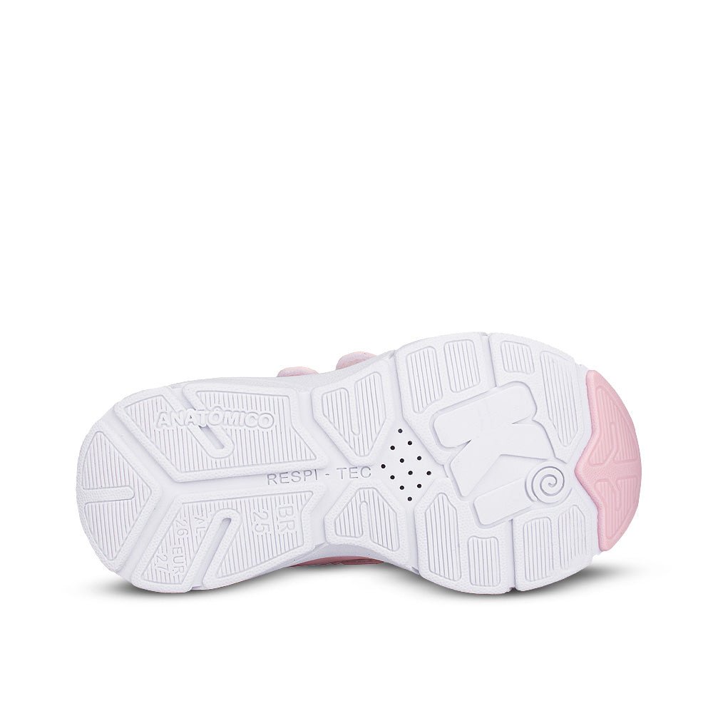 Tênis Infantil Menina Kidy Energy Baby Respitec Nude/Rosa Delicado Anatômico - Kidy Calçados - 
