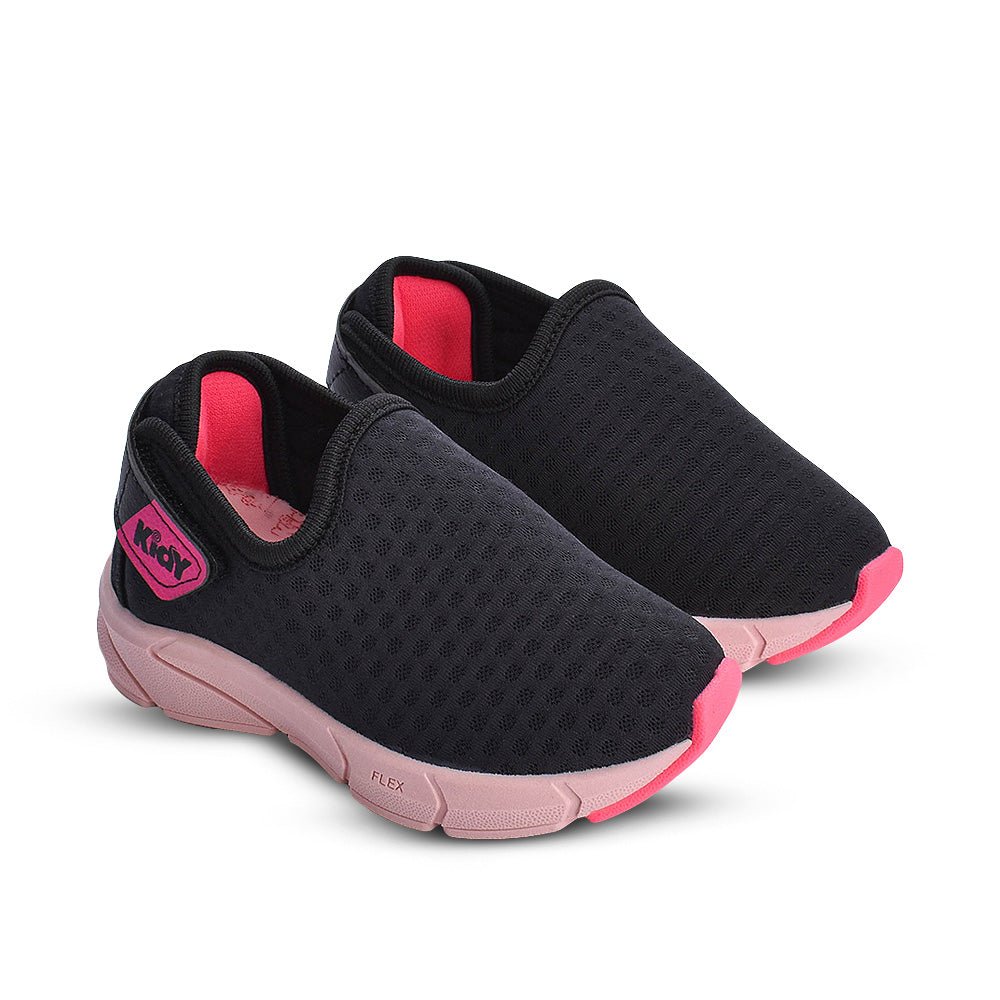 TÊNIS INFANTIL MENINA KIDY ENERGY BABY RESPITEC PRETO/PINK NEON - Kidy Calçados - Tênis