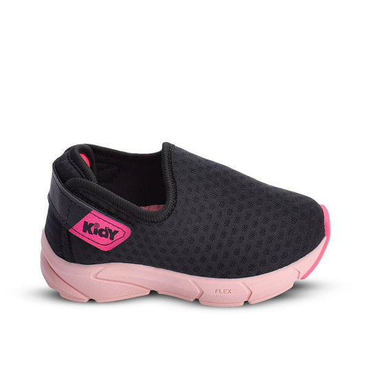 TÊNIS INFANTIL MENINA KIDY ENERGY BABY RESPITEC PRETO/PINK NEON - Kidy Calçados - Tênis