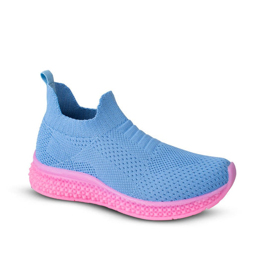 Tênis Infantil Menina Kidy Energy Tear Calce Fácil Conforto Azul E Rosa - Kidy Calçados -
