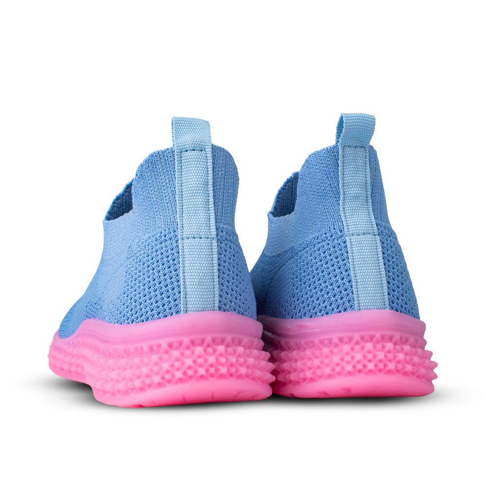Tênis Infantil Menina Kidy Energy Tear Calce Fácil Conforto Azul E Rosa - Kidy Calçados -