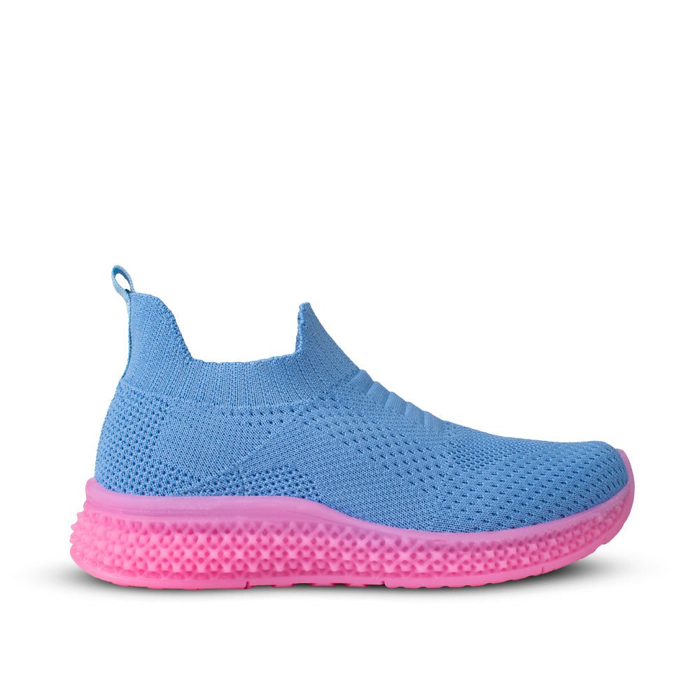 Tênis Infantil Menina Kidy Energy Tear Calce Fácil Conforto Azul E Rosa - Kidy Calçados -
