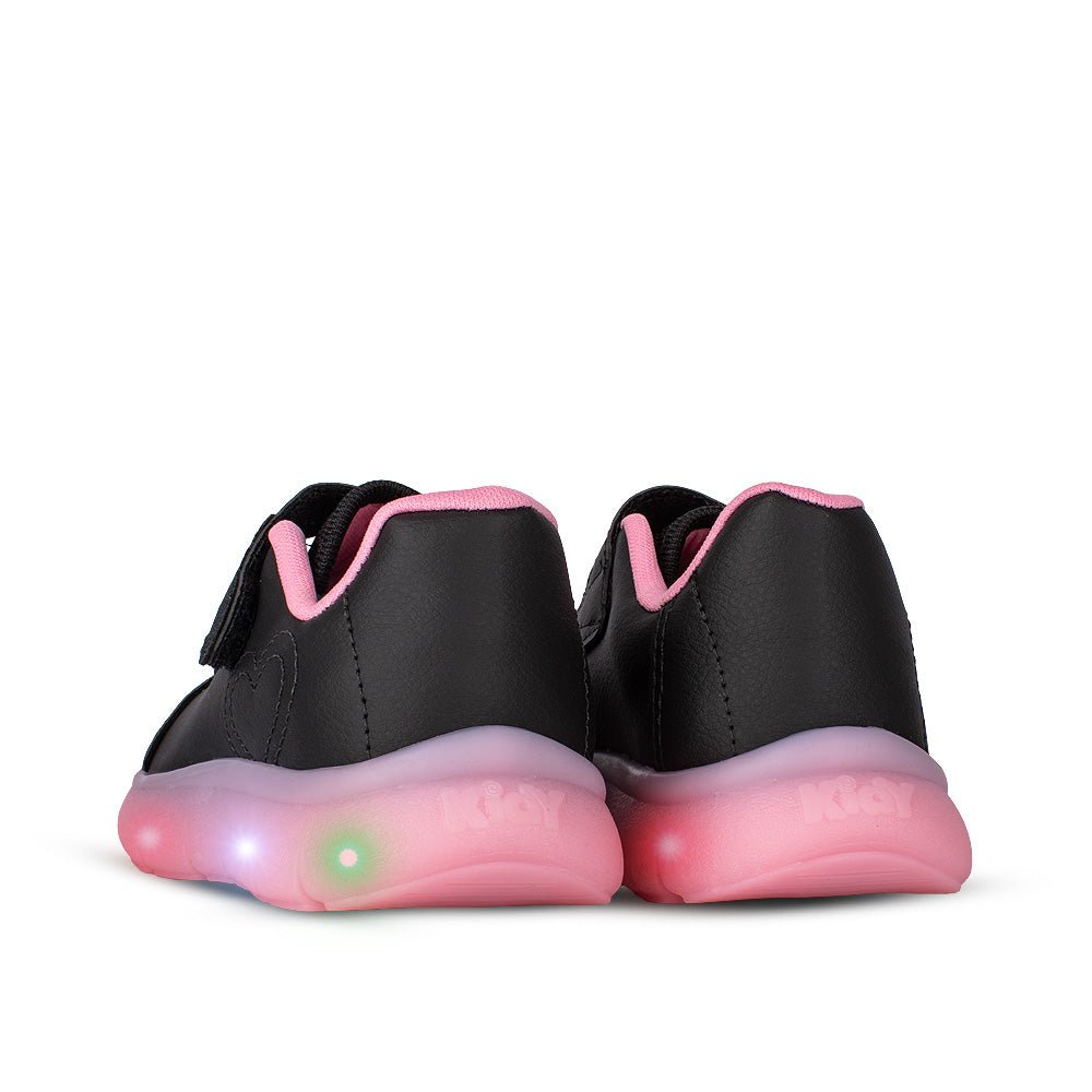 Tênis Infantil Menina Kidy Flex Light Preto Velcro Escolar Anatômico - Kidy Calçados - 