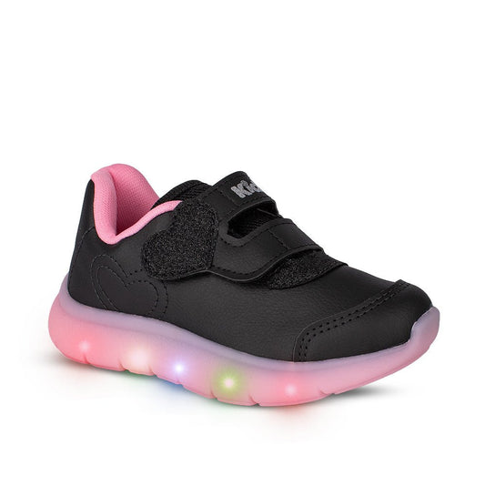 Tênis Infantil Menina Kidy Flex Light Preto Velcro Escolar Anatômico - Kidy Calçados - 