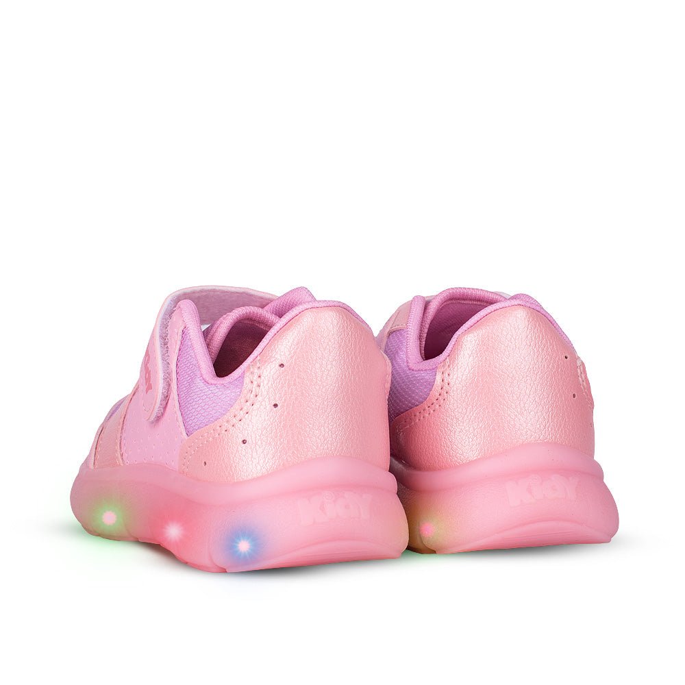 Tênis Infantil Menina Kidy Flex Light Rosa com Pisca Pisca Diversão e Conforto - Kidy Calçados - 