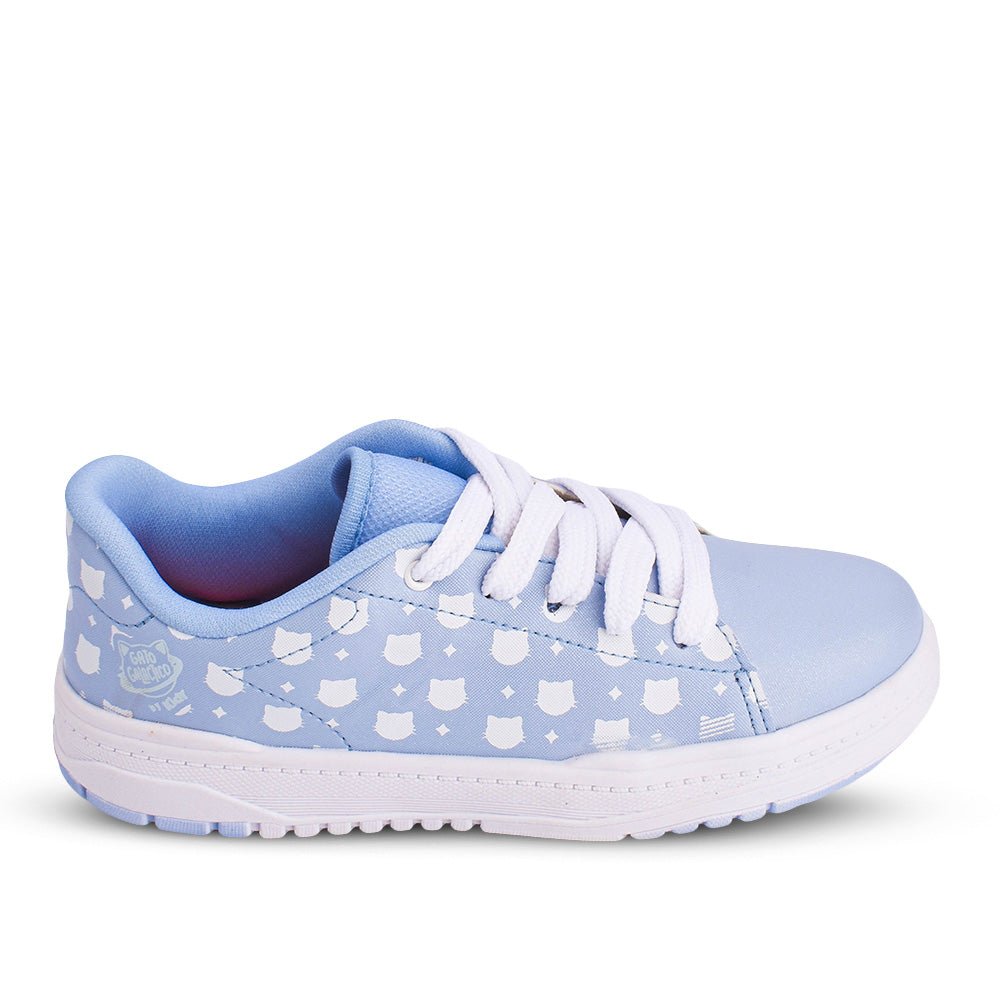 Tênis Infantil Menina Kidy Gato Galáctico Azul Bebe Casual - Kidy Calçados - Tênis
