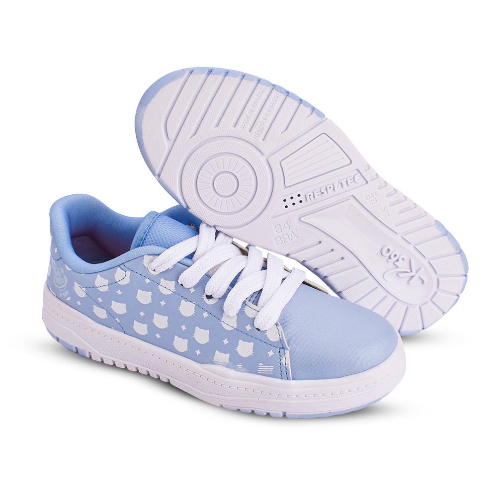 Tênis Infantil Menina Kidy Gato Galáctico Azul Bebe Casual - Kidy Calçados - Tênis