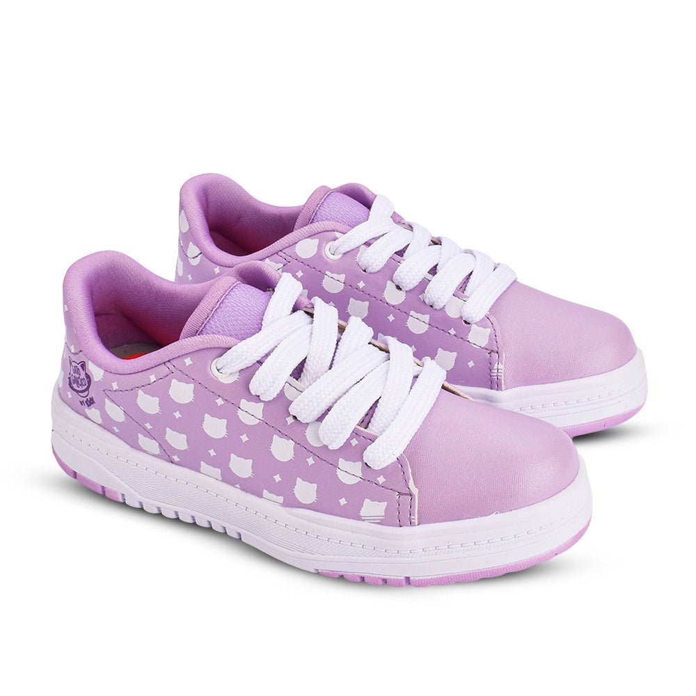 Tênis Infantil Menina Kidy Gato Galáctico Lilás Casual - Kidy Calçados - Tênis