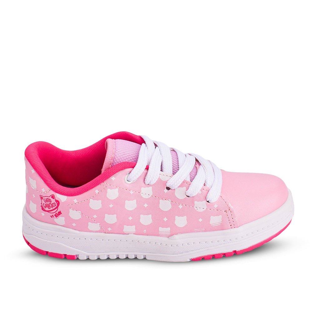 Tênis Infantil Menina Kidy Gato Galáctico Rosa Casual - Kidy Calçados - Tênis