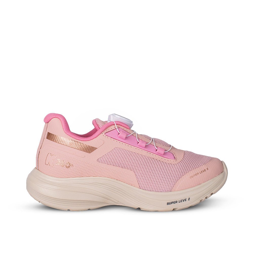 Tênis Infantil Menina Kidy K - 360 Disc Super Leve Nude/Ouro - Kidy Calçados - 
